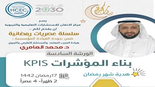 بناء مؤشرات الأداء Key Performance Indicators KPIs مع د محمد العامري [upl. by Zetnwahs]