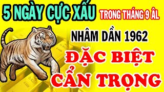 CHẤN ĐỘNG Nhâm Dần 1962 Đen Hơn Chó Mực Mất Lộc TÁN GIA BẠI SẢN Vì 5 NGÀY CỰC XẤU Trong Tháng 9 ÂL [upl. by Ecnerewal]