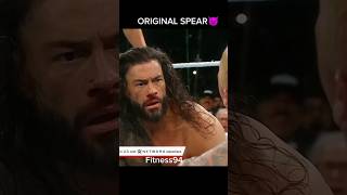 Jey uso Duplicate Spear vs Roman Reigns Original Spear 👿 shorts viral romanreigns [upl. by Audwin755]