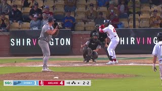 Quincy Latimore with a 2RBI double in his 2000th professional game [upl. by Oiluarb]