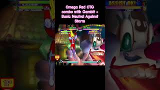 MvC2 Omega Red OTG combo with Gambit  Basic Neutral Against Storm [upl. by Osric]