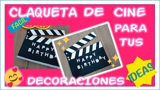 CLAQUETA DE CINEIDEAS DE DECORACIONMOVIEDIY [upl. by Hertzfeld524]