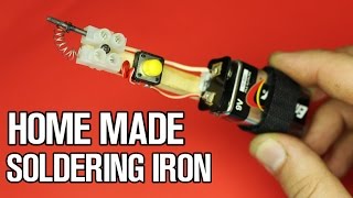 Homemade Mini Soldering Iron 10sec heat up [upl. by Yellek]