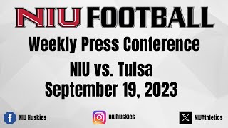 NIU Football Weekly Press Conference Tulsa [upl. by Essej]