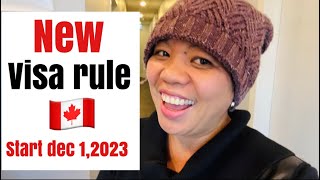 NEW VISA RULE CANADA start December 12023 Good news 🇨🇦 sarah buyucan [upl. by Bautista]