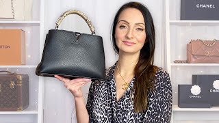 Louis Vuitton Capucines BB Bag Review amp OUTFITS 💃 IS IT WORTH IT [upl. by Yenffad720]