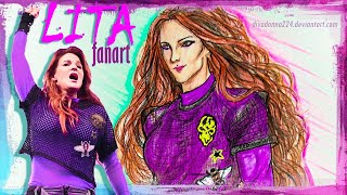 Amy Dumas quotLitaquot WWE Fanart Process [upl. by Jarl554]