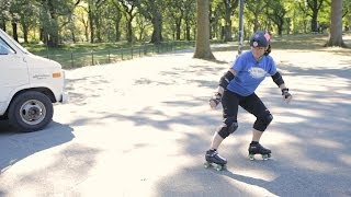 How to Do a Hockey Stop  RollerSkate [upl. by Topliffe362]