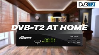 DVBT2 at home  SIGNAL T2 BOX installation [upl. by Ardnasirhc894]