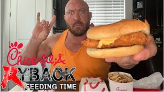 Ryback Goes All Out On ChikFilA Honey Pepper Pimento Chicken Sandwiches [upl. by Thistle]