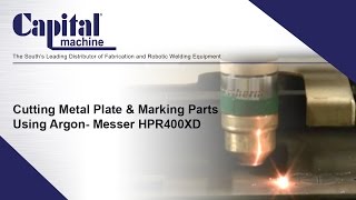 Cutting Metal Plate and Marking Parts at 110IPM Using Argon Messer HPR400XD [upl. by Orsay]