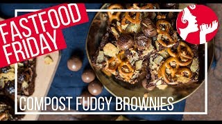 FASTFOOD FRIDAY Compost fudgy brownies  OhMyFoodness [upl. by Bohs]