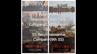 Flames of War Battle Report Veteran M4 ShermanLate Company3rd Div VS SS Recce Company9th SS [upl. by Atinat]