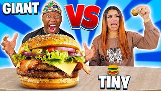 GIANT VS TINY FOOD CHALLENGE [upl. by Ahsercal]