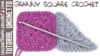 Mattonella Granny Square Classica  Tutorial Uncinetto sub Eng y Esp [upl. by Thera]