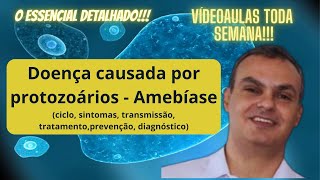 Doenças causadas por protozoários  Amebíase ciclo prevenção tratamento sintomas diagnóstico [upl. by Marmion667]