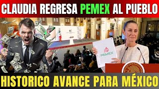 CLAUDIA DOBLEGA A EMPRESARIOS GRINGOS PEMEX REGRESA AL PUEBLO MEXICANO ¡GRACIAS 4T [upl. by Darmit222]