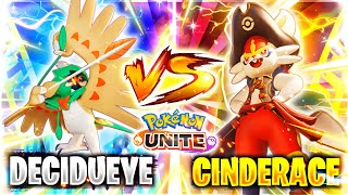 Cinderace Vs Decidueye In Pokemon Unite 🔥Which is Better Pokemon Unite Hindi Gameplay [upl. by Ultun850]