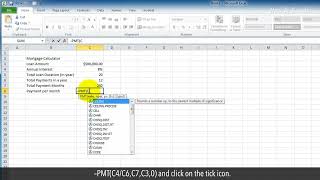 How to Create a Mortgage Calculator With Microsoft Excel Tutorial [upl. by Barthelemy]