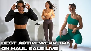 BEST ACTIVEWEAR TRY ON HAUL SALE LIVE [upl. by Laaspere880]