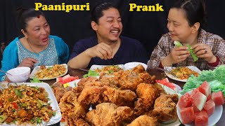 Home made KFC Chicken chatpate and Panipuri prank HimaLiFoodie [upl. by Klina]