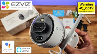 EZVIZ C3X Outdoor WiFi Camera Works with Google Home  Amazon Alexa  BEST COLOUR NIGHT VISION  AI [upl. by Neemsaj896]