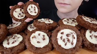 ASMR Chocolate Chip Reeses Peanut Butter Candy Brownies Dessert Mukbang  Soft Eating Sounds 먹방 [upl. by Drabeck574]