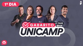 Gabarito UNICAMP 2024  2ª Fase 1º dia – Correção de prova AO VIVO [upl. by Konstance]