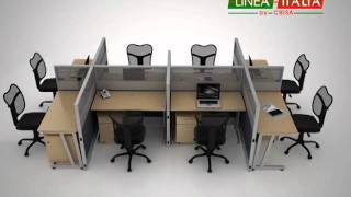 1 Escritorio Múltiples Soluciones  Muebles para oficina Línea Italia [upl. by Blanche]