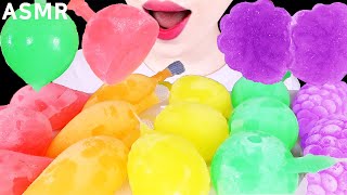 ASMR FROZEN FRUIT JELLY PARTY 얼린 틱톡젤리 파티 EATING SOUNDS MUKBANG 디저트 먹방 [upl. by Oria]