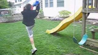 Kid Gets Clotheslined By a Swing [upl. by Jezabel672]