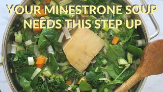 The Ultimate Minestrone Soup Recipe using Parmigiano Reggiano Rind [upl. by Jariv]