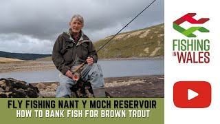 Fly Fishing NantyMoch Reservoir Wales  HOW TO bank fish for WILD BROWN TROUT using Wet Flies [upl. by Nesnej176]