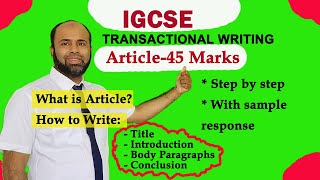 Article How to Write IGCSE [upl. by Faro]