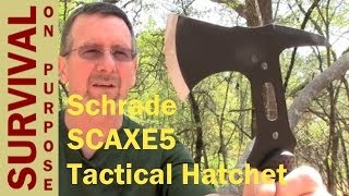 Schrade SCAXE5 Tactical Hatchet Review [upl. by Meghann]