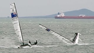 Nacra 17 Sail Melbourne 2013 Chaos [upl. by Salohcin]