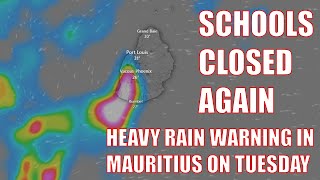 Heavy Rain Warning in Mauritius  Schools Closed Tuesday 30th January [upl. by Persson]