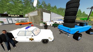 Hudson Gets Fired from the Police  Farming Simulator 22 [upl. by Ferrell]