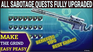 Destiny 2 ALL Variks Sabotage Quests FULLY UPGRADED Benefits Tips amp Best Methods For Completion [upl. by Richmal]