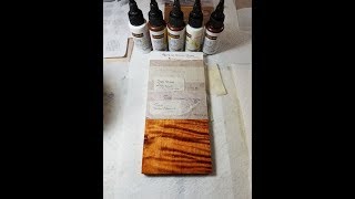 Dye Wood Making Pecan Stain Color Chip For Recreating Wood Stain Colors [upl. by Yrem645]