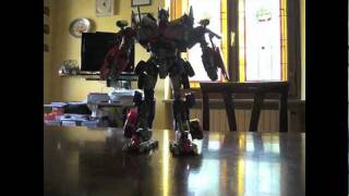 optimus prime transformation stop motion test [upl. by Lon]