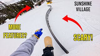 Top to Bottom at Sunshine Village Strawberry Terrain Park Banff [upl. by Ecniv]