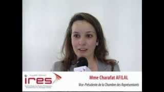 Charafat AFILAL viceprésidente de la Chambre des représentants [upl. by Rosella]