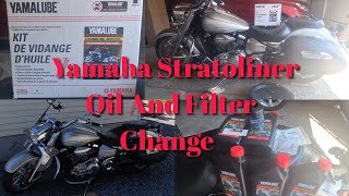 Yamaha StratolinerRoadliner Oil and Filter Change [upl. by Halden]