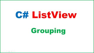 C ListView Ep01  Group Data with ListViewGroup [upl. by Eellehs239]