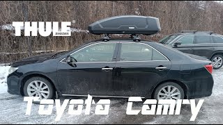 Roof rack Thule Squarebar Toyota Camry Thule Force XT M [upl. by Ocicnarf43]