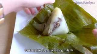 Banh Gio  Vietnamese Rice Pyramid Dumplings Recipe  Helens Recipes [upl. by Ettenna]