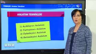 Anlatım Teknikleri Açıklayıcı Anlatım Tartışmacı Anlatım Öyküleyici Anlatım Betimleyici Anlatım [upl. by Crawley598]