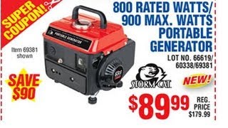 Harbor Freight 63cc Red 800  900 Watts Generator UNBOXING  SETUP  REVIEW [upl. by Nasaj490]