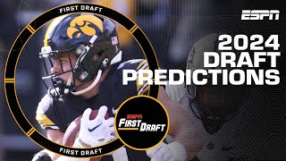 2024 NFL Draft Predictions Sleepers amp Burning Questions  First Draft [upl. by Aeriela816]